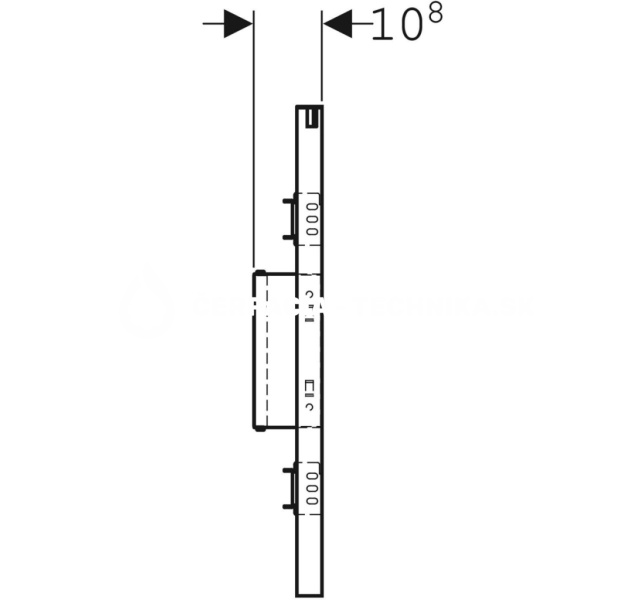 Traverzový prvok Geberit Duofix pre podomietkovú nástennú armatúru 111.785.00.1
