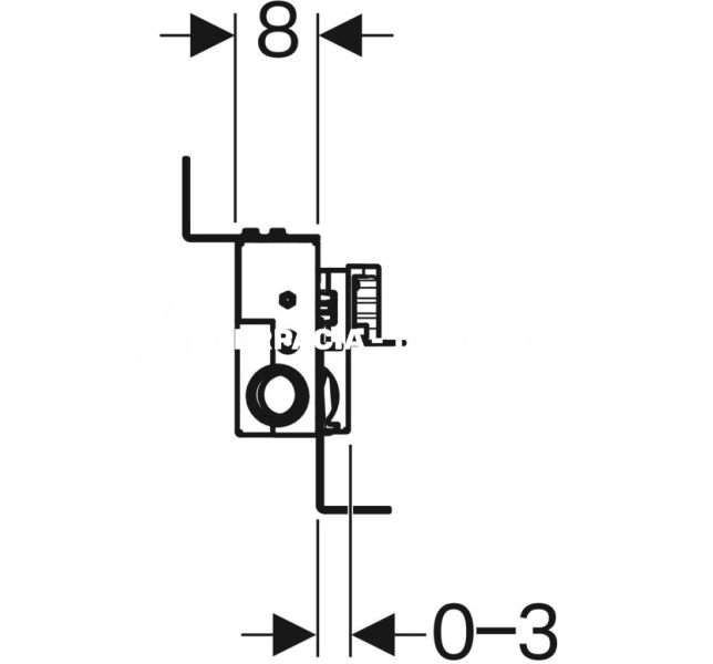 Geberit Kombifix pre sprchu, s odtokom v stene, pre výšku poteru v mieste odtoku 90–200 mm 457.534.00.1