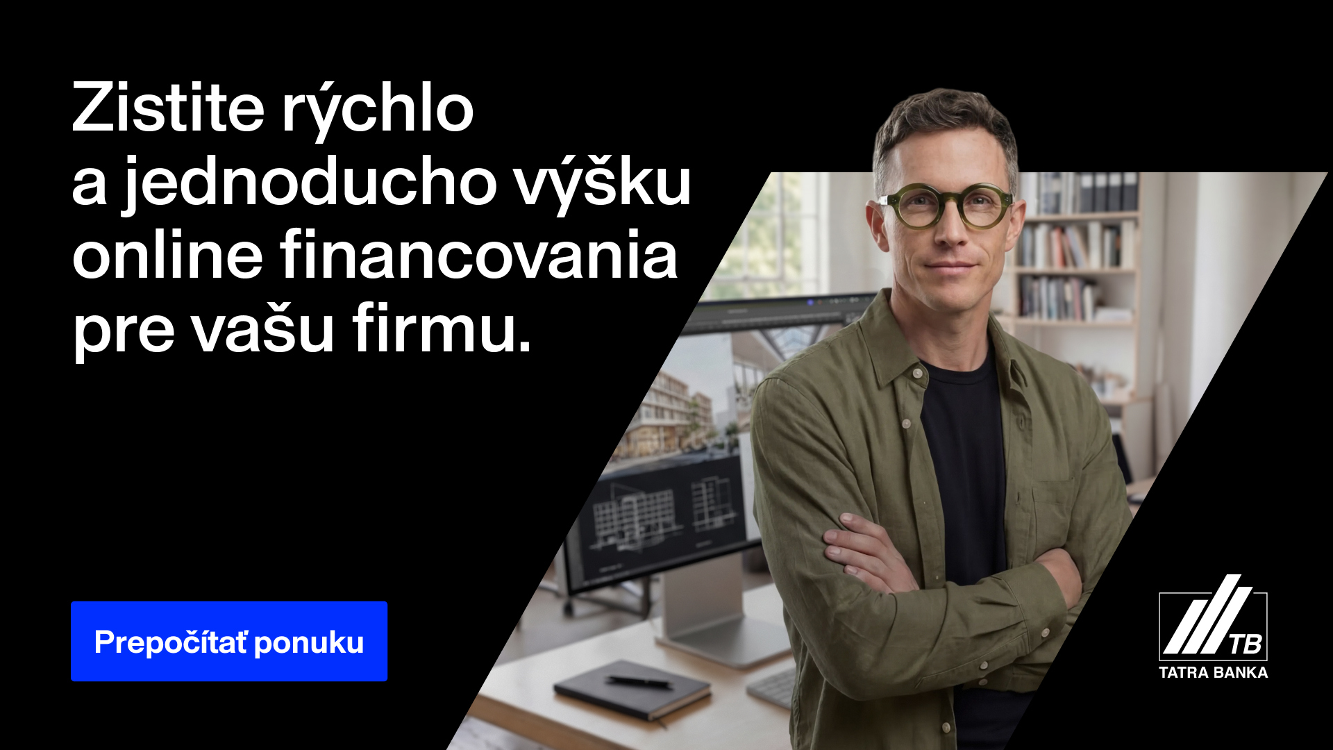 Banner kampane Tatra banky pre službu úver pre podnikateľov.